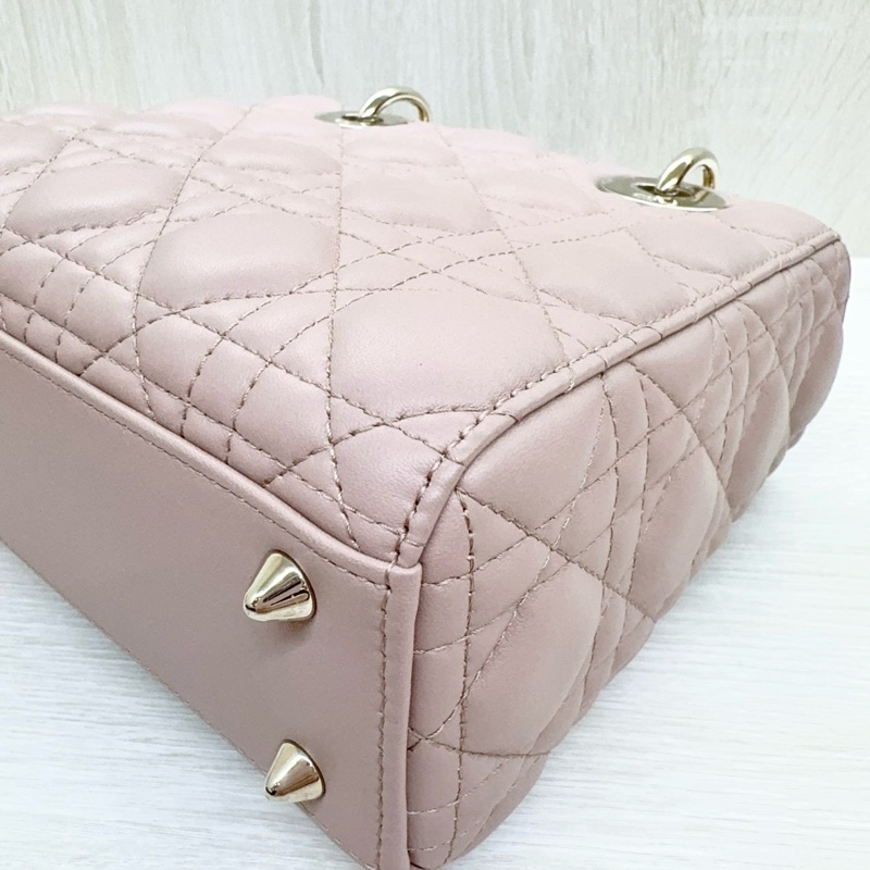 DIOR裸膚金釦小號黛妃包 M0538OCAL-M50P-14