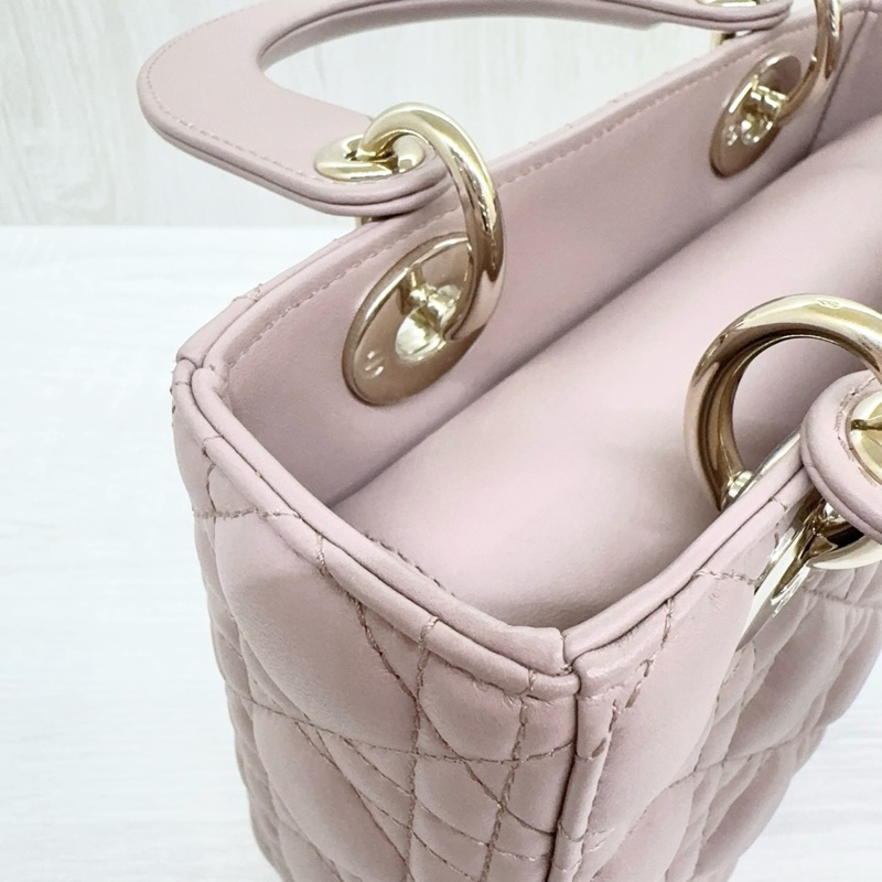 DIOR裸膚金釦小號黛妃包 M0538OCAL-M50P-17