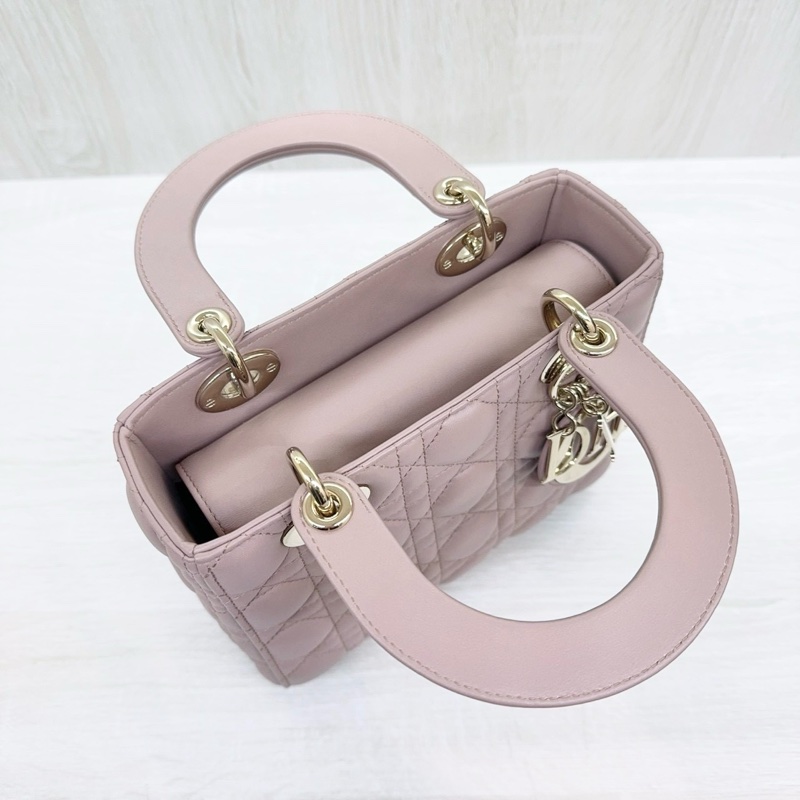 DIOR裸膚金釦小號黛妃包 M0538OCAL-M50P-18