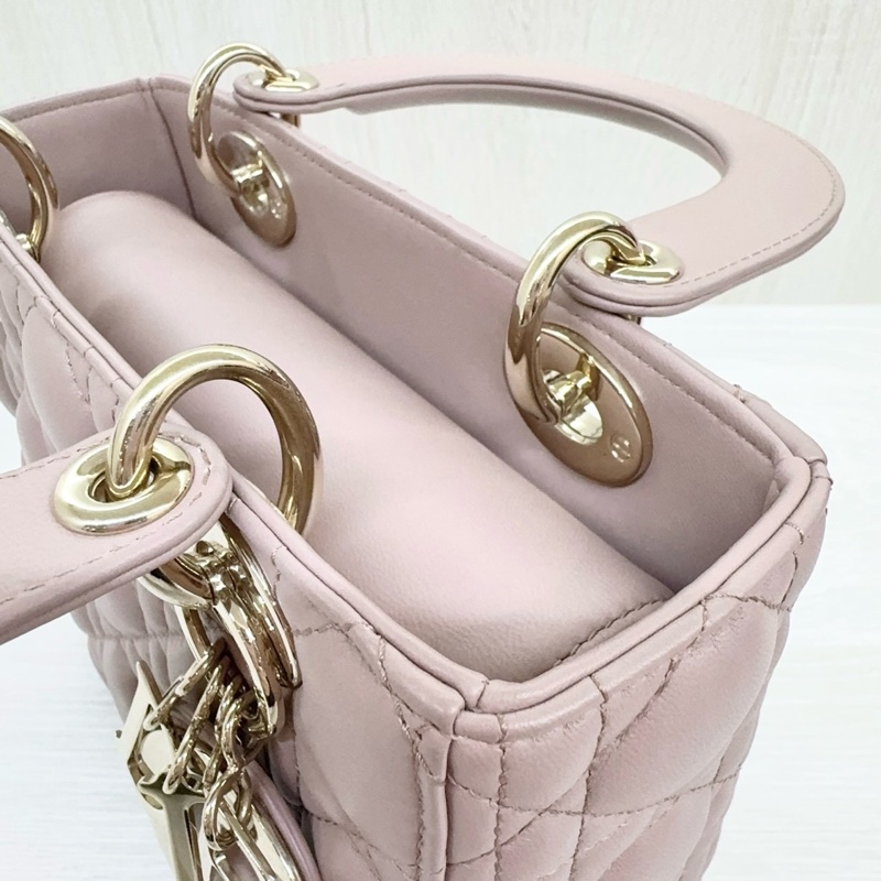 DIOR裸膚金釦小號黛妃包 M0538OCAL-M50P-19