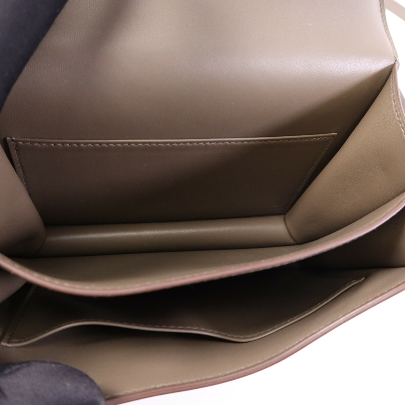 HERMES Epsom皮革Constance Mini銀扣肩背袋Etain-4