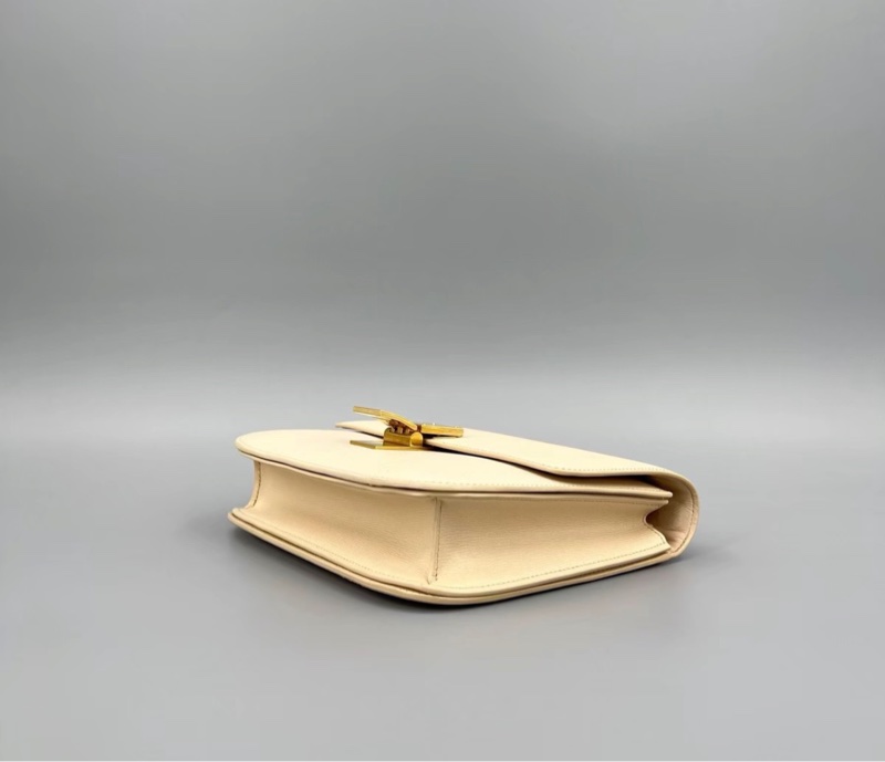 【97新 ✨ 全網最低價!】Celine 賽琳 97新 Box中號 米色金扣 豆腐單肩斜挎包(下單前先詢問庫存❗️)-2