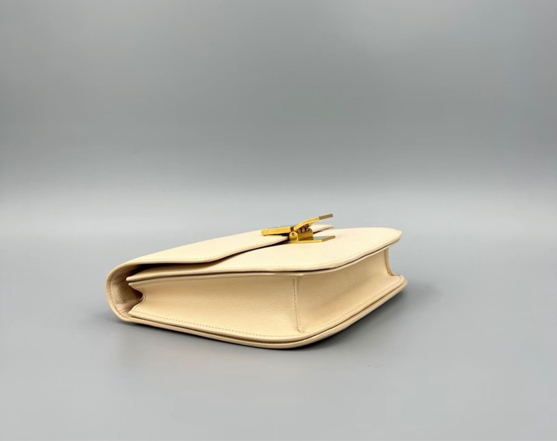 【97新 ✨ 全網最低價!】Celine 賽琳 97新 Box中號 米色金扣 豆腐單肩斜挎包(下單前先詢問庫存❗️)-3