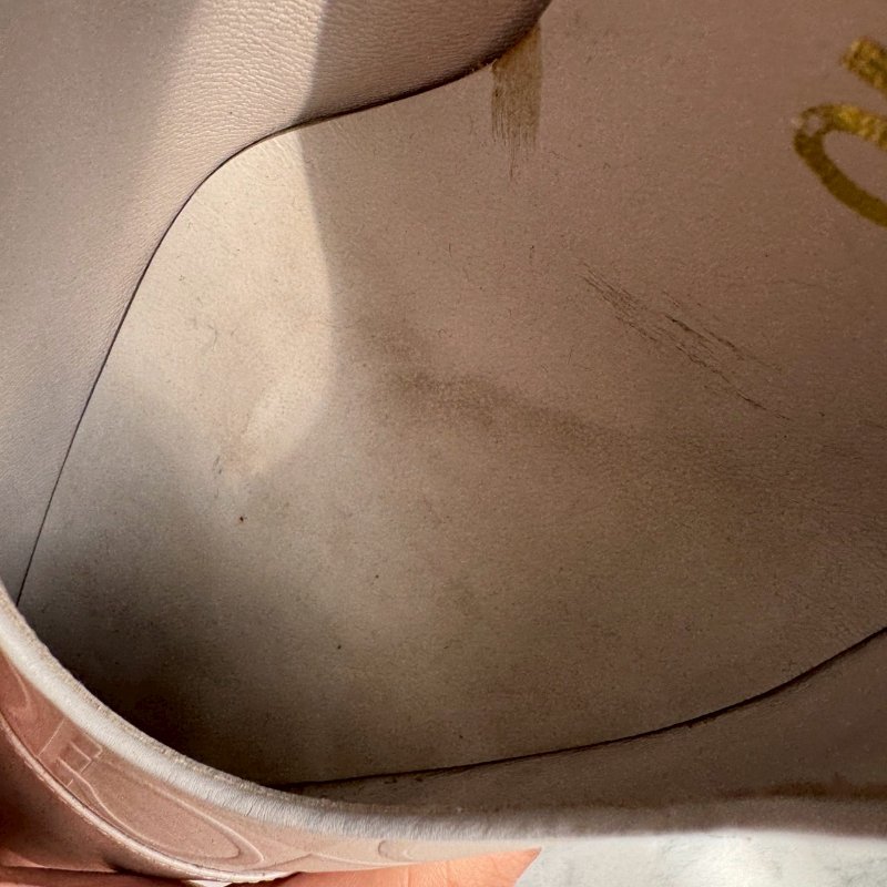 🎉優雅高級 Ferragamo 米白色LOGO高跟鞋-13