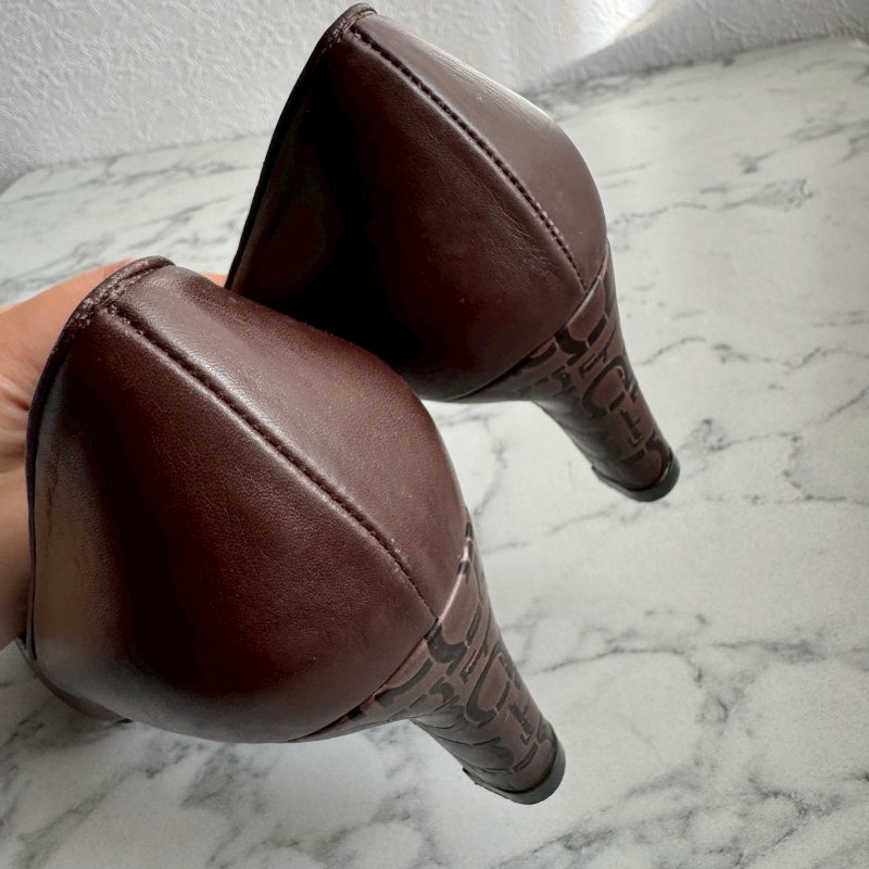 ❤️復古風格必入 Ferragamo 藏紅色復古高跟鞋-5