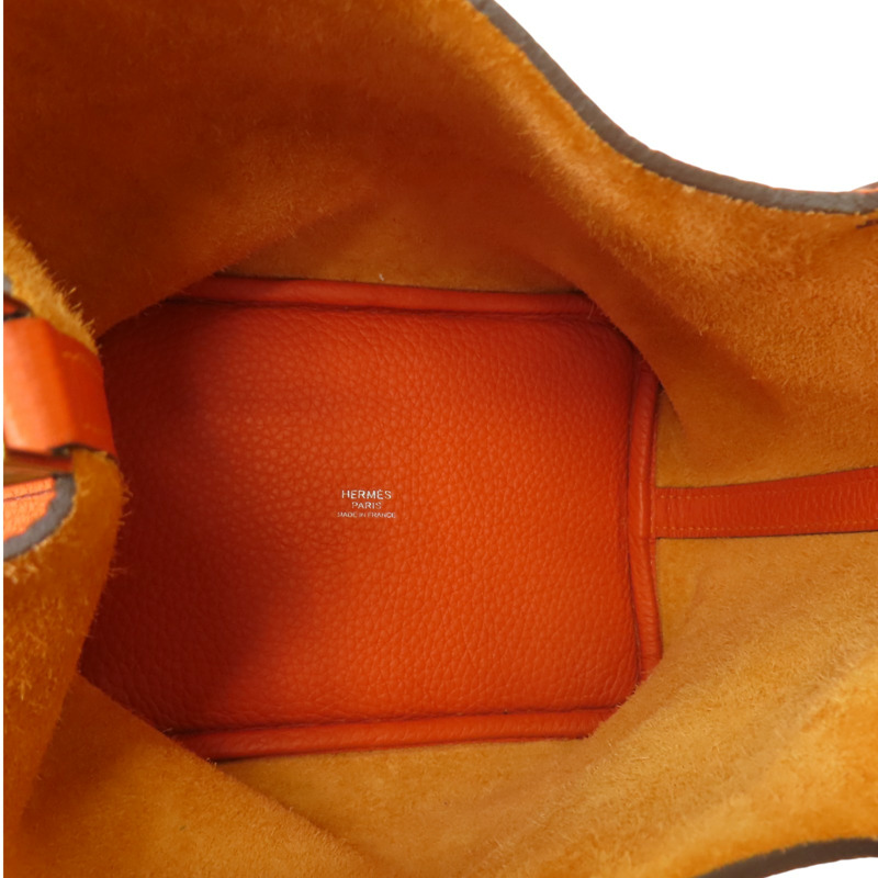 橘色 TC牛皮 Picotin Lock 18 手提包 Z刻 銀扣【HERMES 愛馬仕】 H056289CK-4