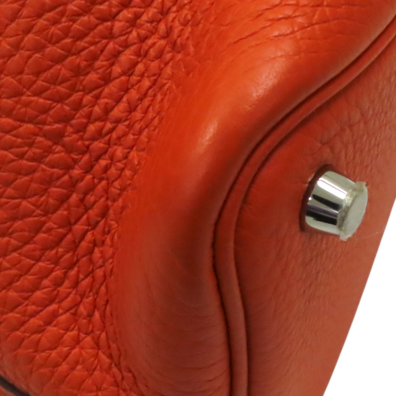 橘色 TC牛皮 Picotin Lock 18 手提包 Z刻 銀扣【HERMES 愛馬仕】 H056289CK-10