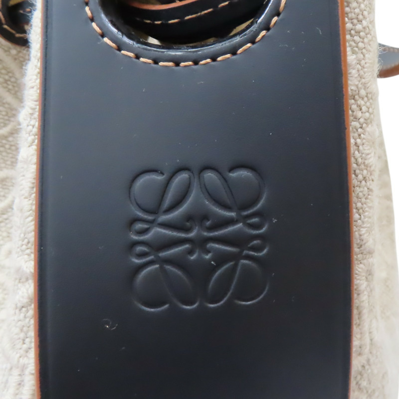 米色帆布 黑色牛皮 Balloon 兩用包【LOEWE 羅威】 A710AC3X30-5