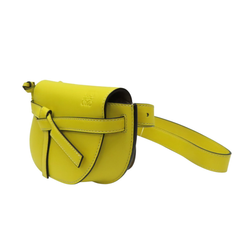 黃色牛皮 Gate Dual Bag Mini 腰包 A650N46X13【LOEWE 羅威】 A650N46X13-2