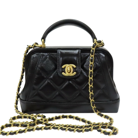 黑色牛皮 Coco Handle 鍊帶 肩背包 AS4958【CHANEL 香奈兒】 AS4958