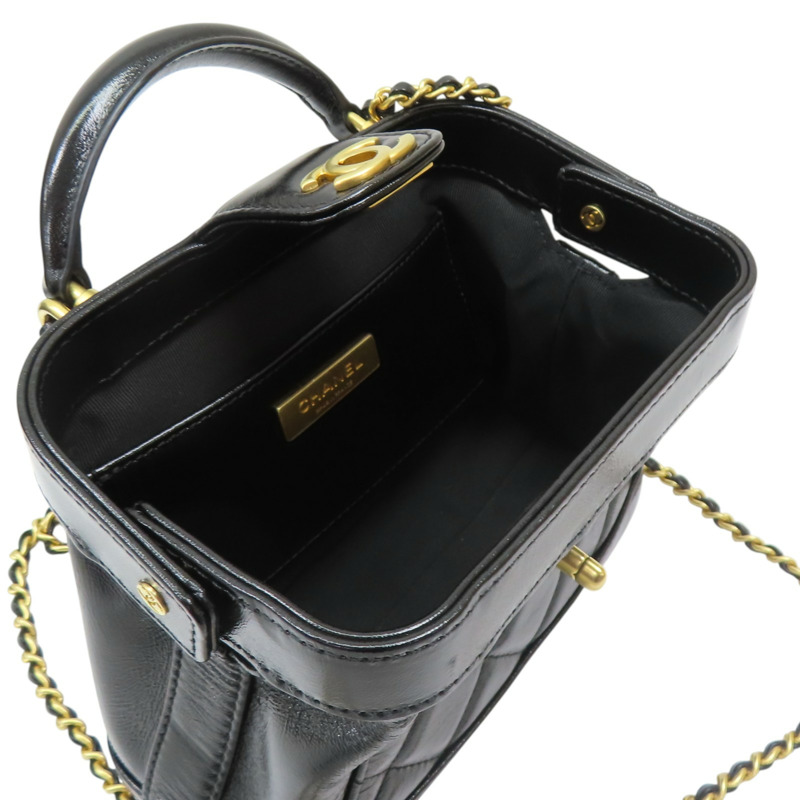 黑色牛皮 Coco Handle 鍊帶 肩背包 AS4958【CHANEL 香奈兒】 AS4958-4