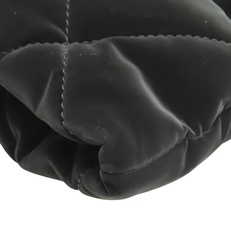 黑色 絲絨尼龍 蝴蝶結 兩用包 金扣【CHANEL 香奈兒】 AS5851-11