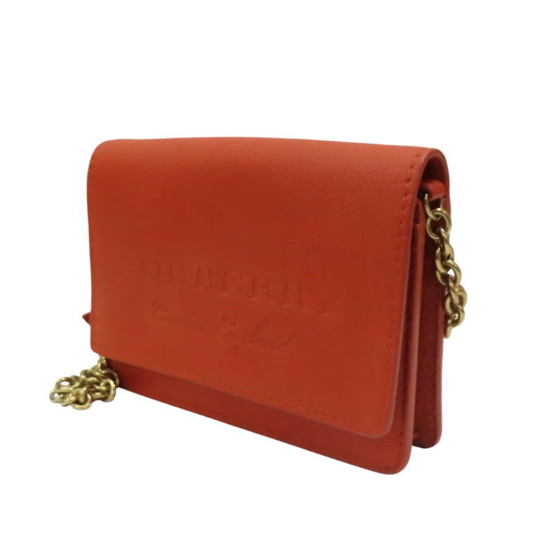 橘色牛皮 Henley 肩背包【BURBERRY 巴寶莉】 40733241-2