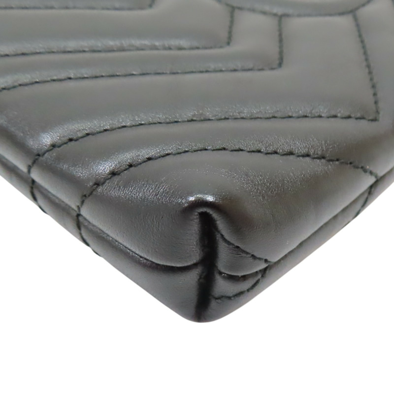 黑色牛皮 GG Marmont 肩背包 443447【GUCCI 古馳】 443447-9