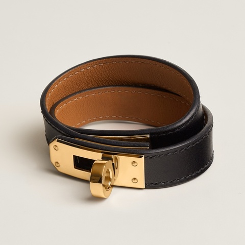 Hermès Mini Kelly Double Tour 手環（黑金）