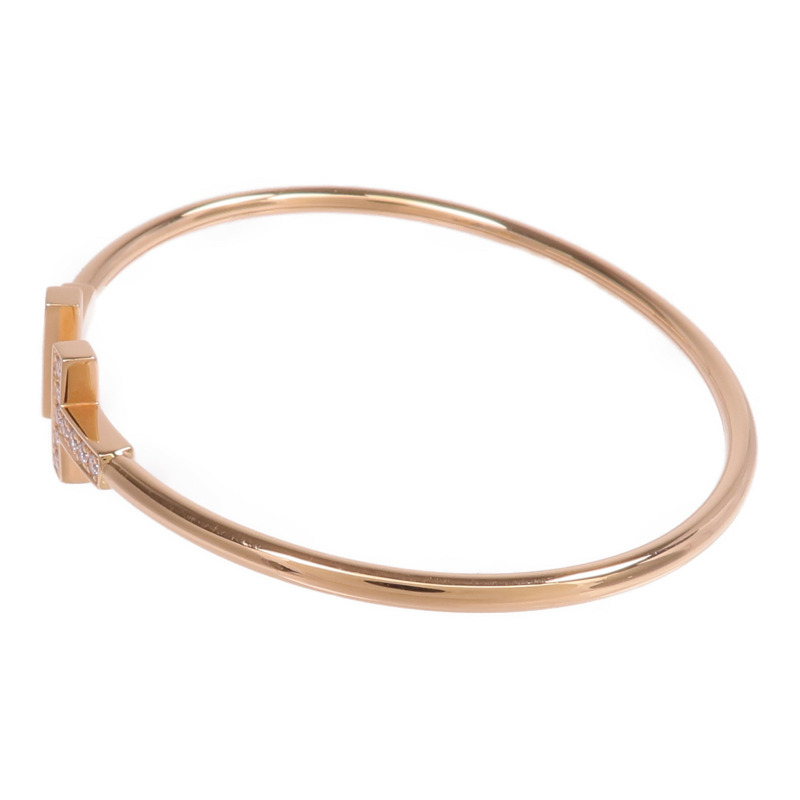 TIFFANY＆CO 18K玫瑰金T Wire Bracelet鑽石手鐲-1
