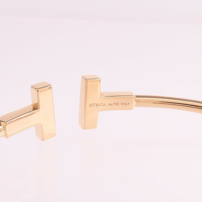 TIFFANY＆CO 18K玫瑰金T Wire Bracelet鑽石手鐲-4