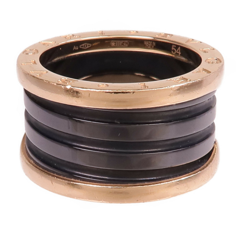 BVLGARI 18K玫瑰金/陶瓷B.zero1 Ring戒指Bvlgari#54/US#6.5-1