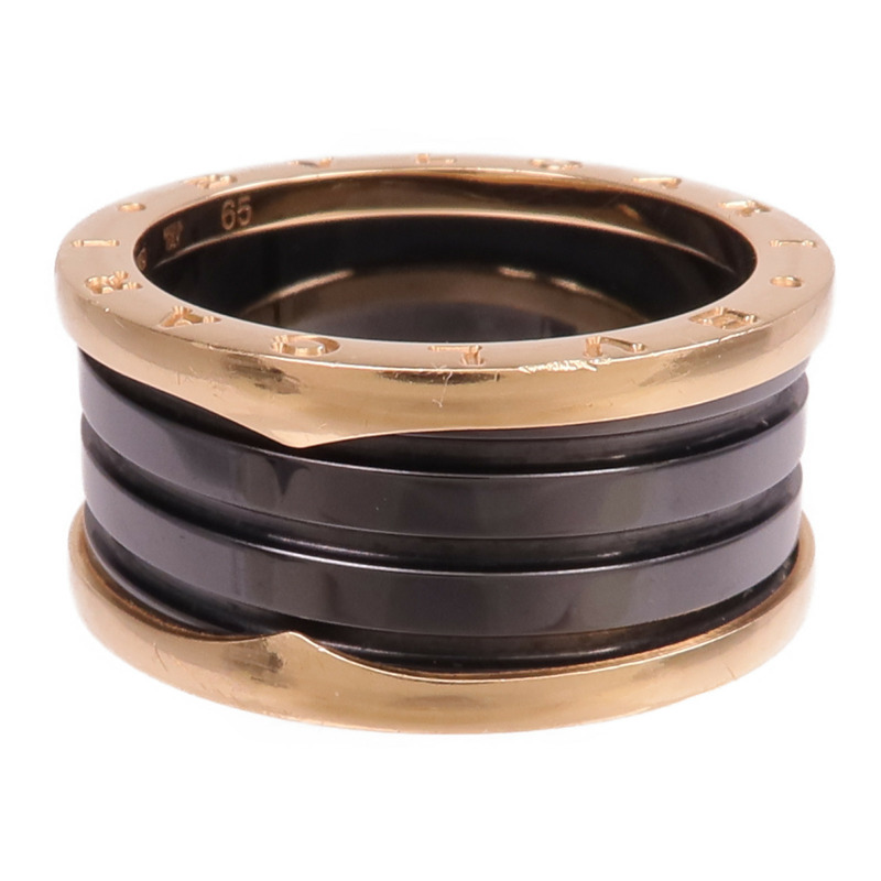 BVLGARI 18K玫瑰金/陶瓷B.zero1 Ring戒指Bvlgari#65/US#10.75-3
