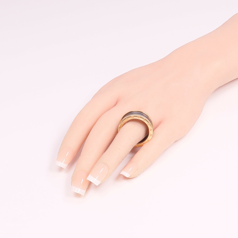 BVLGARI 18K玫瑰金/陶瓷B.zero1 Ring戒指Bvlgari#65/US#10.75-7