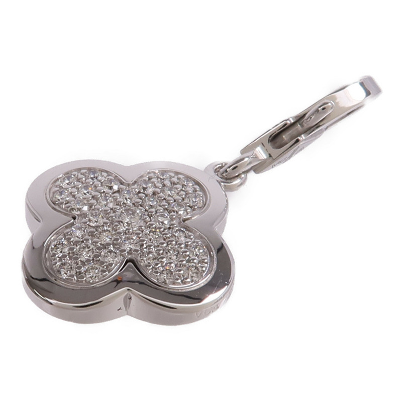Van Cleef & Arpels 18K白金Diamond Alhambra Charm鑽石掛飾-2