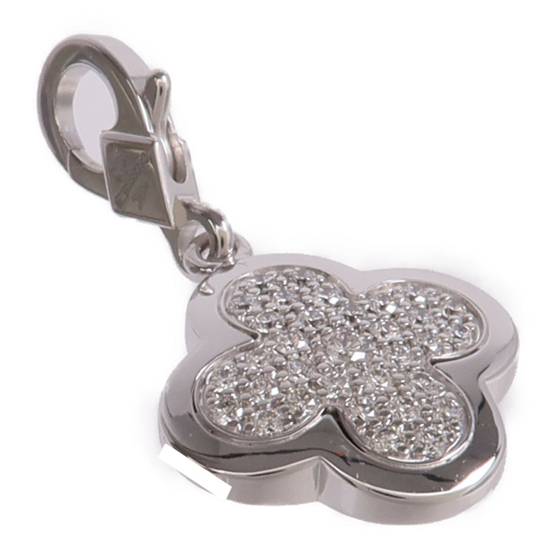 Van Cleef & Arpels 18K白金Diamond Alhambra Charm鑽石掛飾-3