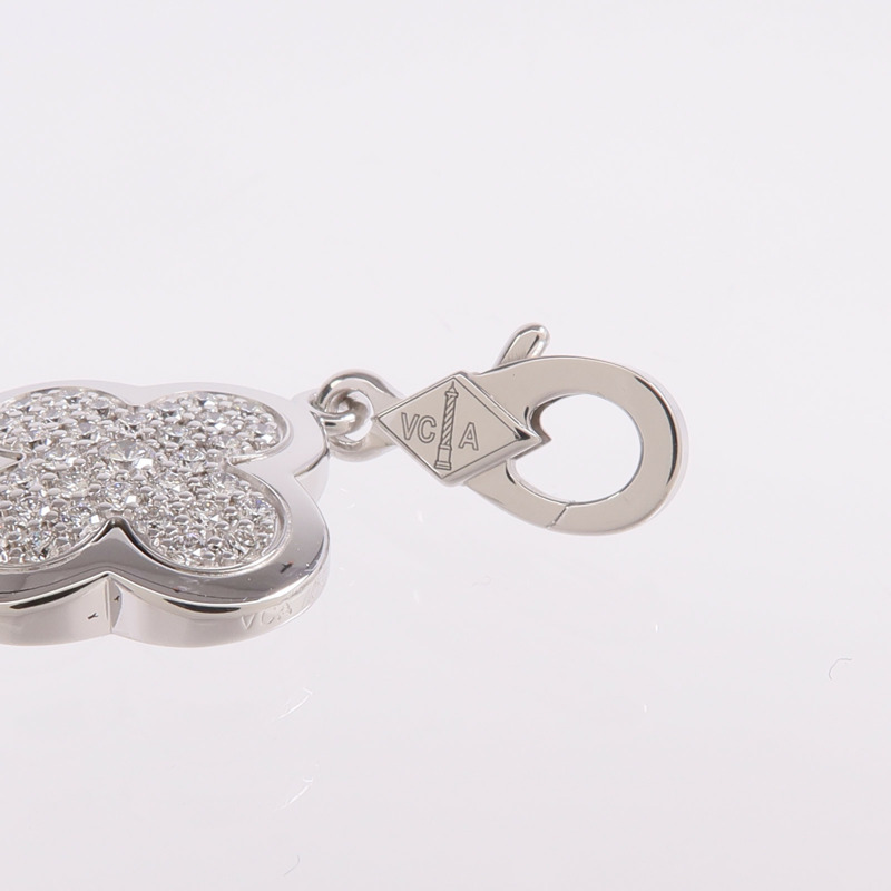 Van Cleef & Arpels 18K白金Diamond Alhambra Charm鑽石掛飾-5