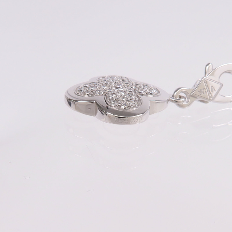 Van Cleef & Arpels 18K白金Diamond Alhambra Charm鑽石掛飾-6
