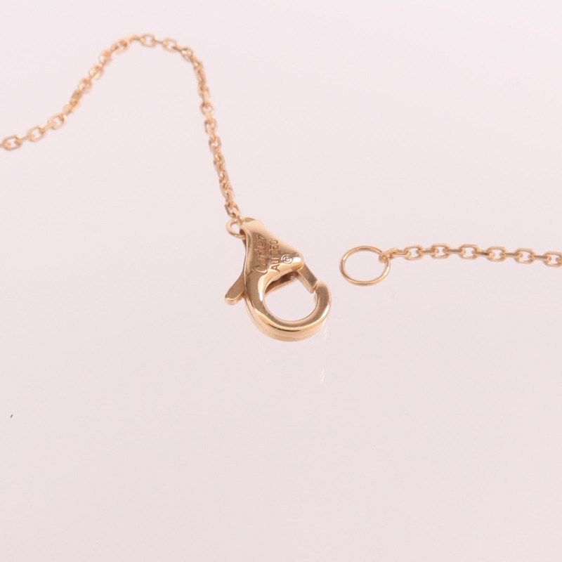 CARTIER 18K黃金/白金/玫瑰金Trinity粉尖晶石項鍊-5