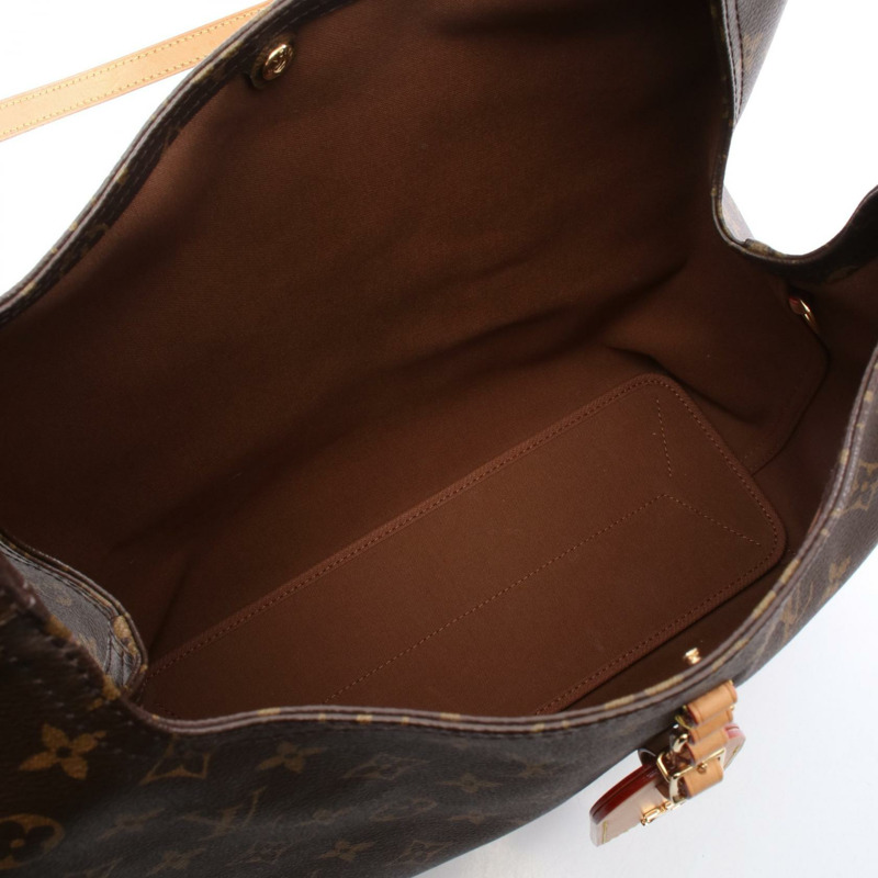 路易威登 Atlantis GM 單肩手提包 M46817 Monogram 皮革 棕色 二手-2