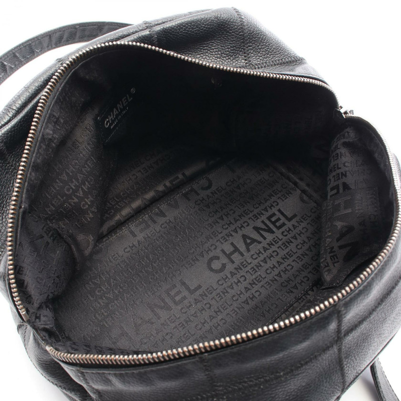 香奈兒巧克力棒肩包 A26135 黑色皮革二手女士-2