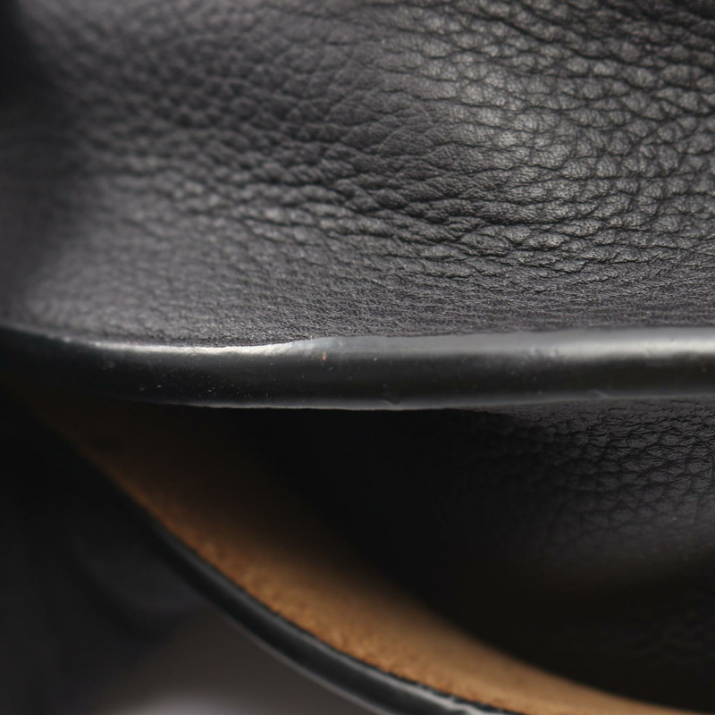 LOEWE Gate 小斜背包 321.12.T20 皮革 黑色 棕色 二手-6