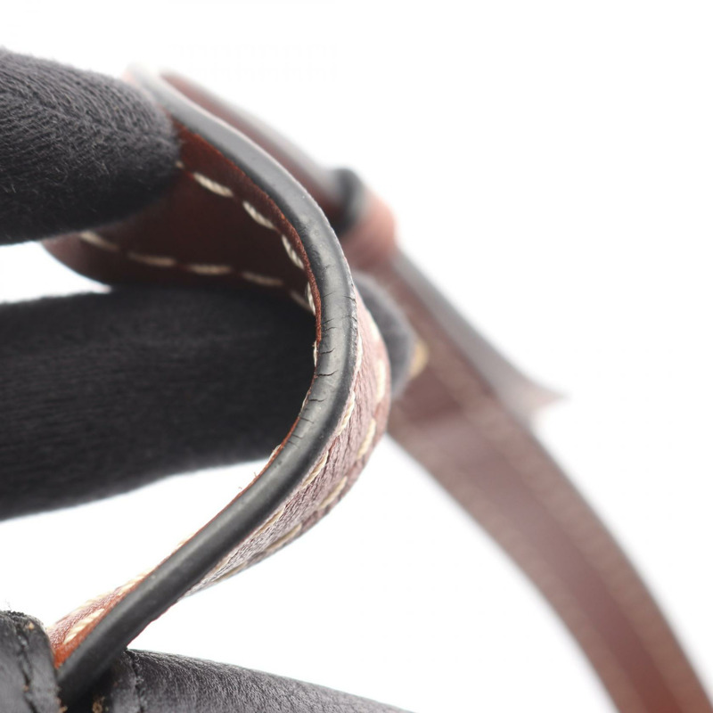 LOEWE Gate 小斜背包 321.12.T20 皮革 黑色 棕色 二手-8