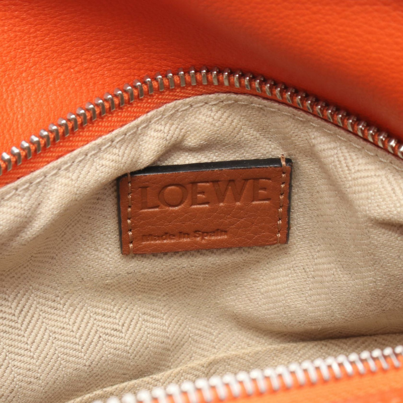 LOEWE Puzzle 小號 2Way 單肩手提包，皮革材質，橙粉色，二手，女士款，Anagram 圖案-3