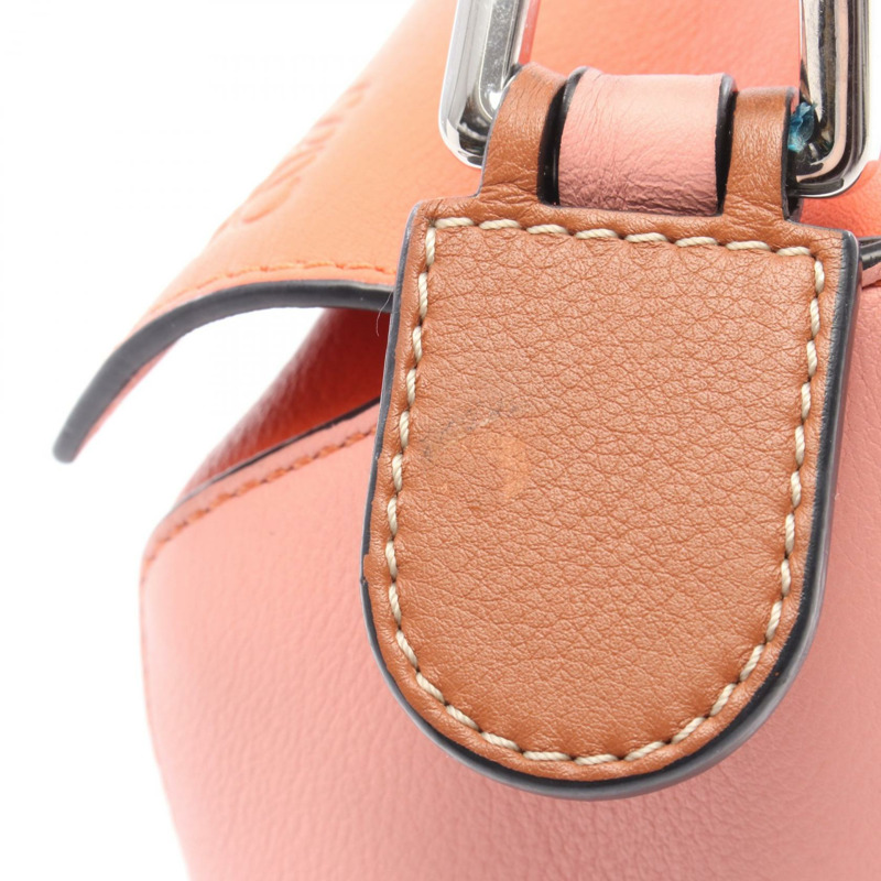 LOEWE Puzzle 小號 2Way 單肩手提包，皮革材質，橙粉色，二手，女士款，Anagram 圖案-4