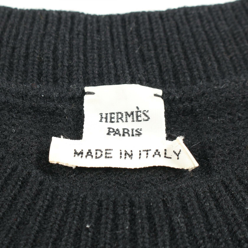 愛馬仕 H 圖案連身裙，短袖，#38 3E2515DB，羊毛材質，黑色，二手女款-2