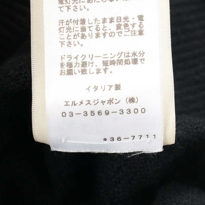 愛馬仕 H 圖案連身裙，短袖，#38 3E2515DB，羊毛材質，黑色，二手女款-4