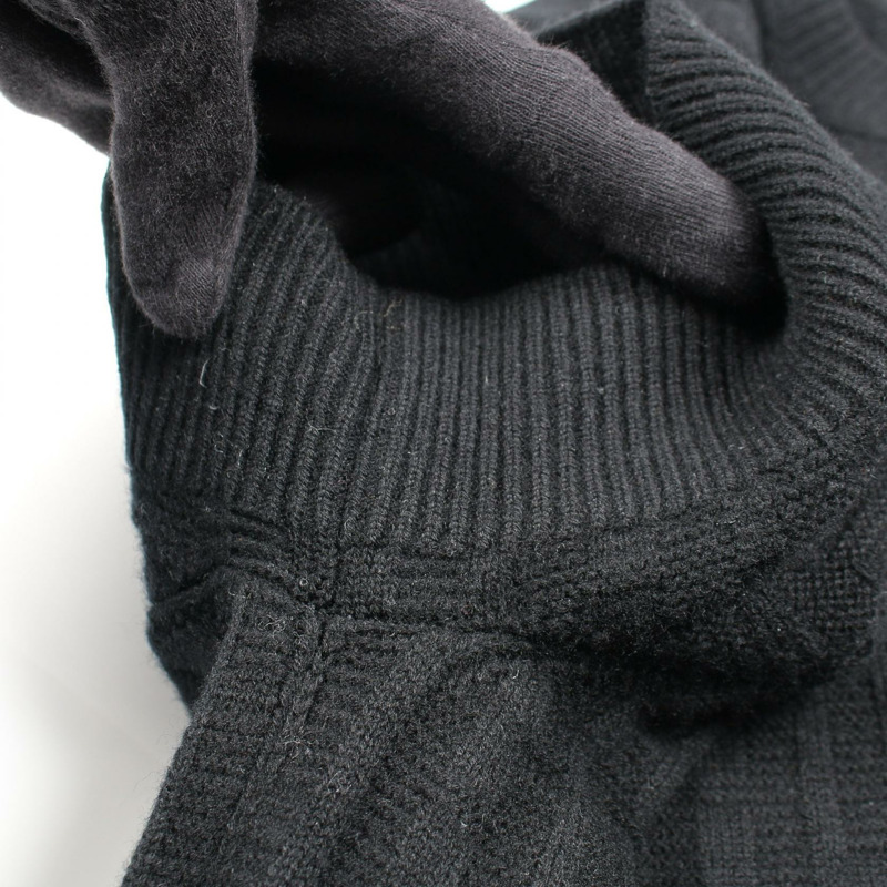 愛馬仕 H 圖案連身裙，短袖，#38 3E2515DB，羊毛材質，黑色，二手女款-5