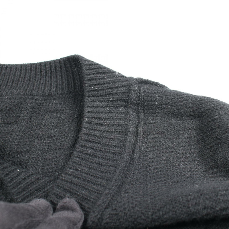 愛馬仕 H 圖案連身裙，短袖，#38 3E2515DB，羊毛材質，黑色，二手女款-11