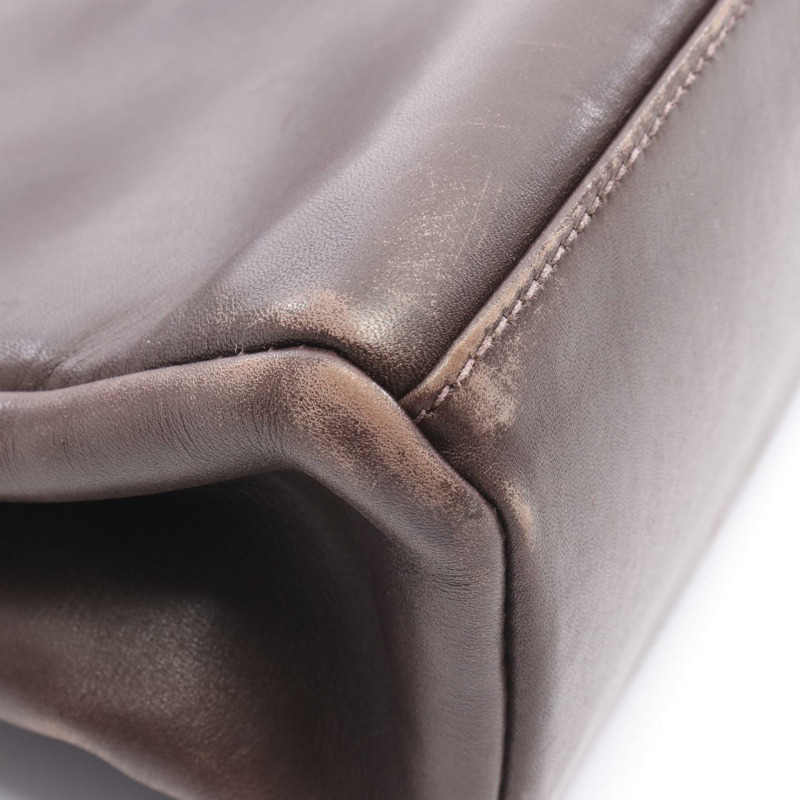 愛馬仕 Fourre-tout MM 手提包 F Evercalf 皮革 Havane 二手女士 SHW-4