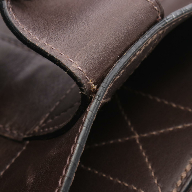 愛馬仕 Fourre-tout MM 手提包 F Evercalf 皮革 Havane 二手女士 SHW-9