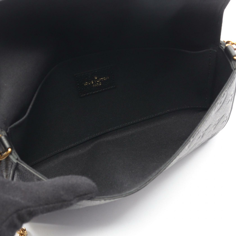 路易威登 Pochette Felicie 鏈條斜背包 M64064 皮革 黑色-2