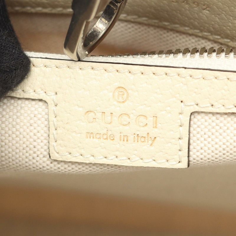 GUCCI 小號雙G互扣手提單肩斜背包 701737 帆布皮革 WT-3