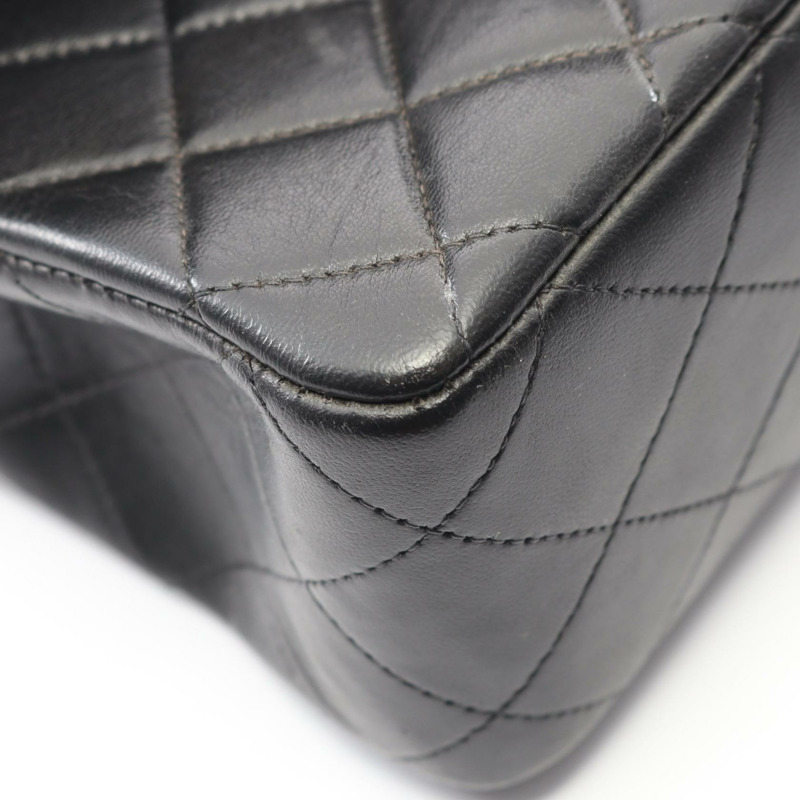 香奈兒 (CHANEL) Matelasse 母子款手提包,羊皮材質,黑色,金色五金,二手,女士,CC Logo Coco-8