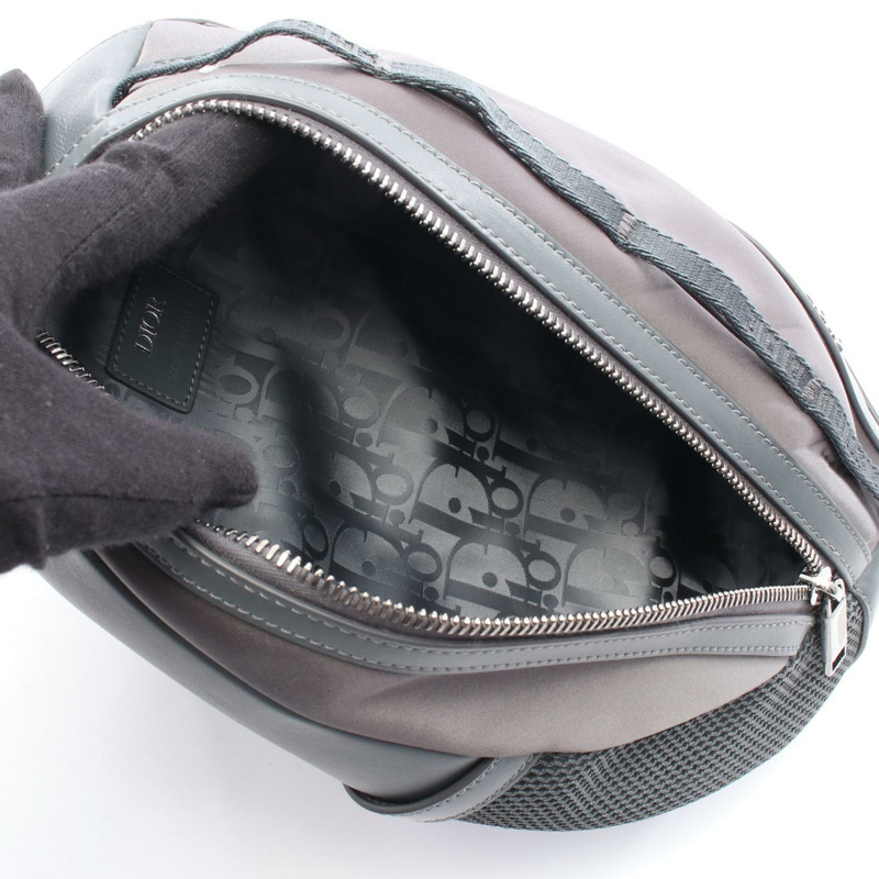 Christian Dior Scarab 腰包/斜背包/臀包/皮革/尼龍/灰 二手 男士-2