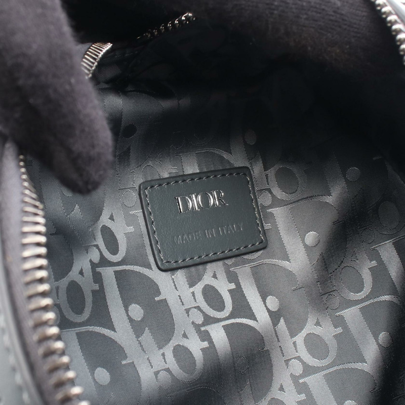 Christian Dior Scarab 腰包/斜背包/臀包/皮革/尼龍/灰 二手 男士-3