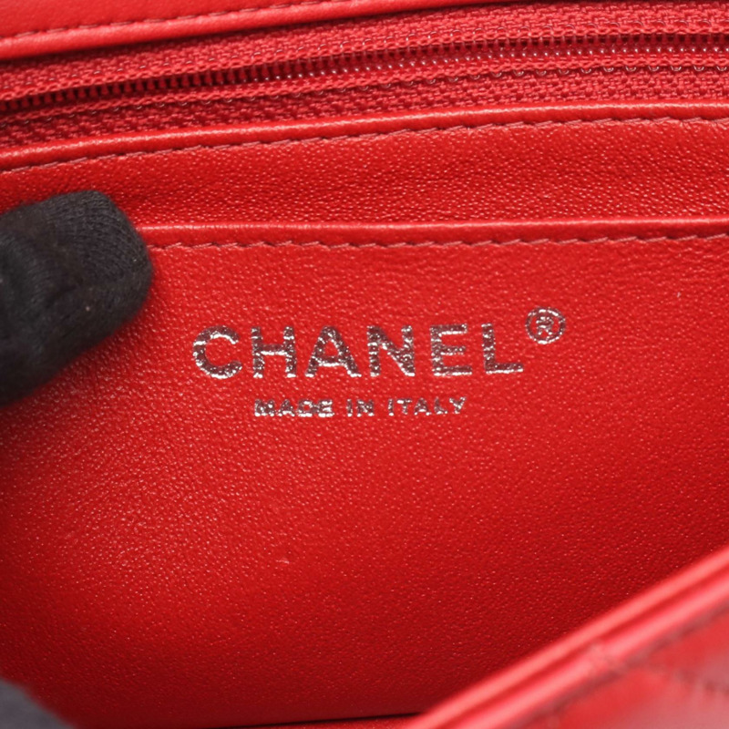 香奈兒 (CHANEL) 迷你絎縫 20 斜背鏈條包 A69900 紅色皮革 SHW CC-3