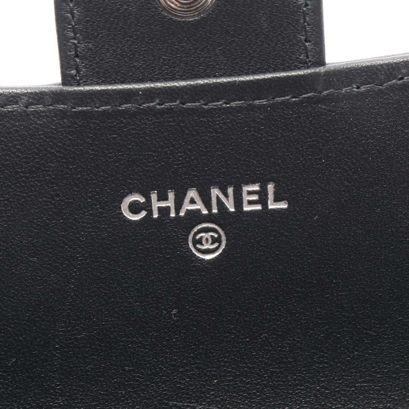 香奈兒經典長翻蓋皮夾，絎縫雙折錢包，AP0241，黑色皮革，CC標誌-3