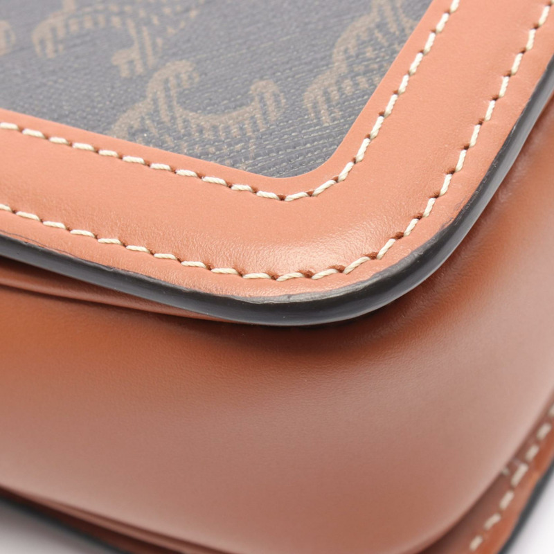 CELINE Teen Triomphe 肩斜背包 188882BZ4.04LU 帆布皮革 二手-6