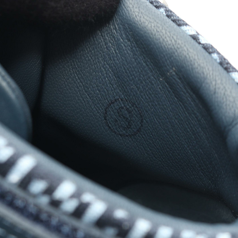 愛馬仕男士高筒帆布運動鞋,41.5碼,海軍藍,二手。-7